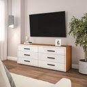 Ver imagem 3 de Rack para TV até 65 Polegadas 150,1cm Comoda com 6 Gavetas Valência