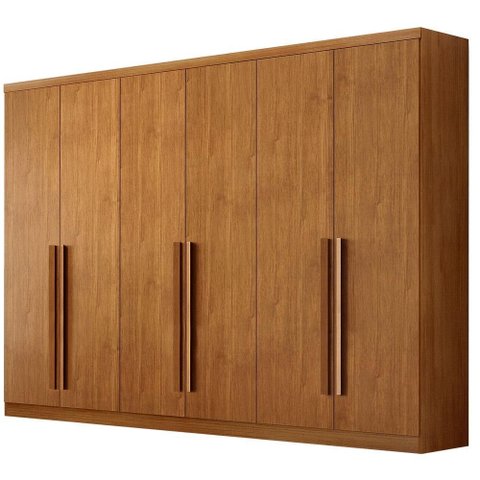 Guarda Roupa Casal Bristol 6 Portas 6 Gavetas Cinamomo - Novo Horizonte
