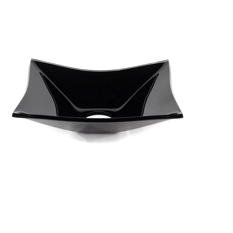 CUBA DE VIDRO RETANGULAR 39CM PRETA