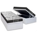 Ver imagem 1 de Cama Box Baú Solteiro: Colchão Molas Probel Prolastic ProDormir Sleep + Base CRC Courano White(88x18