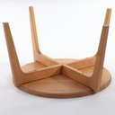 Ver imagem 4 de Mesa de Centro Redonda para Sala com Bandeja Maderia Maciça 60cm x 39cm Mel Escuro Casavee