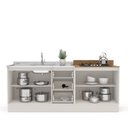 Ver imagem 5 de Cozinha com Rodapé com 2 Peças Yescasa