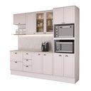 Ver imagem 5 de Cozinha Completa com Balcão Milla Smart Clear 10 Portas 5 Gavetas MDF Branco Móveis Carraro