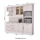 Ver mais imagens de Cozinha Completa com Balcão Milla Smart Clear 10 Portas 5 Gavetas MDF Branco Móveis Carraro