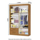Ver imagem 2 de Guarda Roupa Infantil CR35558 4 Portas Bater 2 Gavetas MDP Madeirado Multimóveis 118,5cm