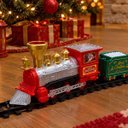 Ver imagem 4 de Trem Natalino Papai Noel Treno Decoraçao Enfeite Casa Sala Trilho Vitrine Loja Festa Celebraçao Fim 