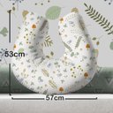 Ver imagem 4 de Almofada de Amamentação Travesseiro Bosque Encantado Menina Flores Am339