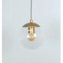 Ver imagem 2 de Pendente Jabuticaba Dourado 1 Bola/globo Vidro Transparente.:dourado