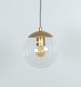 Ver imagem 2 de Pendente Jabuticaba Dourado 1 Bola/globo Vidro Transparente.:dourado