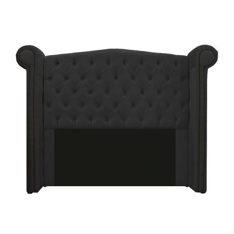 Cabeceira Madrid 100 cm Suede Preto