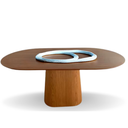 Ver imagem 3 de Mesa de Jantar Cone Oblongo Retangular Arredondada 140x90cm Cinamomo
