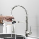 Ver imagem 3 de Torneira Gourmet Misturador Pia Bancada Cozinha Monocomando Quente/Fria Acabamento Escovado