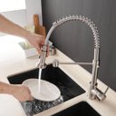 Ver imagem 4 de Torneira Gourmet Misturador Pia Bancada Cozinha Monocomando Quente/Fria Acabamento Escovado