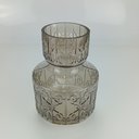 Ver mais imagens de Vaso Decorativo Enfeite Casa Home&Co 22x16x16cm Vidro Cinza