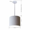 Ver imagem 2 de Lustre Luminária Pendente Vivare Free Lux Pe-4105br Cúpula em Tecido 20x22cm