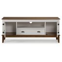 Ver imagem 3 de Rack para TV 65 Polegadas Madeira Maciça 2 Portas 1 Gaveta Rústico 149cm Branco - Apaixone & Decore