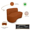 Ver imagem 3 de Sofá Curvo Decorativo Feijão Forma Orgânica Courino Macio Maranata