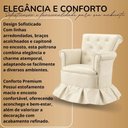 Ver imagem 4 de Cadeira Poltrona Balanço Amentação Confortável Quarto Descanso Sala Leitura Corino Bege
