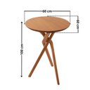 Ver imagem 2 de Mesa Bistrô Tampo Redondo 60cm x 100cm Hope Marrom/Cinamomo/Imbuia