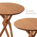 Ver imagem 3 de Mesa Bistrô Tampo Redondo 60cm x 100cm Hope Marrom/Cinamomo/Imbuia