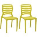 Ver imagem 1 de Kit 2 Cadeiras Infantis Tramontina Sofia Amarelo Plástico 3+