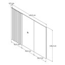 Ver imagem 3 de Painel Suspenso Boto 1.4 com Led Sala para Tv até 58 Nature