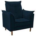Ver imagem 3 de Poltrona de Amamentação com Puff Ana Suede Cor:azul Marinho