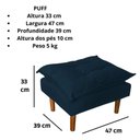 Ver imagem 7 de Poltrona de Amamentação com Puff Ana Suede Cor:azul Marinho