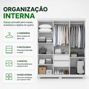 Ver imagem 5 de Guarda-Roupa Casal Canadá 6 Portas 100% MDF - Linhamobília Branco