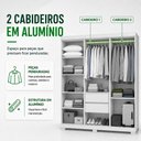 Ver imagem 7 de Guarda-Roupa Casal Canadá 6 Portas 100% MDF - Linhamobília Branco