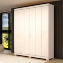 Ver imagem 1 de Guarda-Roupa Casal Canadá 6 Portas 100% MDF - Linhamobília Branco