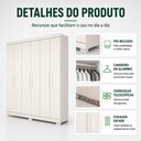 Ver imagem 3 de Guarda-Roupa Casal Canadá 6 Portas 100% MDF - Linhamobília Branco