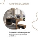Ver imagem 7 de Conjunto para Escritório com 2 Mesas Tamburato 1400 para 2 Pessoas Marrom/Nogal/Preto Artany