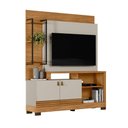 Ver imagem 4 de Painel Home com Nicho TV Suporte LED Off White Nature Amadeirado 187cm Alagoas