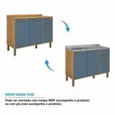 Ver imagem 6 de Cozinha Modulada Compacta 4 Peças 12 Portas MDF 270cm Malta Espresso Móveis