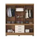 Ver imagem 3 de Guarda-roupa Casal New Murano 10 Portas 3 Gavetas Amêndola/off-white - Demóbile