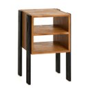 Ver imagem 2 de Mesa de Cabeceira Natural & Colors 3 Prateleiras Pé Vertical