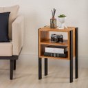 Ver imagem 1 de Mesa de Cabeceira Natural & Colors 3 Prateleiras Pé Vertical