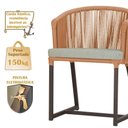 Ver imagem 4 de Mesa com 4 Cadeiras e Noronha Estofado 3 Trama Original Terra Cota