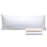 Kit 2 Fronhas De Travesseiro De Corpo Percal 180 Fios 130x40cm - BF Colchões - 2