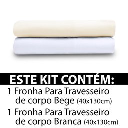 Kit 2 Fronhas De Travesseiro De Corpo Percal 180 Fios 130x40cm - BF Colchões - 3