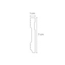 Ver imagem 3 de Kit 7,2m Linear Rodapé de Poliestireno Slim 7cm x 10mm x 2,40m Frisado Nfr Branco Ruffino