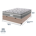 Ver imagem 3 de Cama Box Baú e Colchão Evolution Molas Ensacadas Viúvo Probel: Bege
