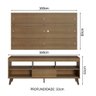 Rack com Painel para Tv até 65 Polegadas com Pés Rustic Texas Madesa - 3