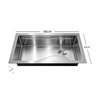 Cuba Pia Cozinha Gourmet Completa Premium 78x43 Aço Inox 304 Escovado Brinovar - 8