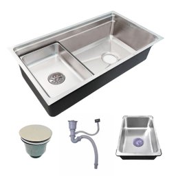 Cuba Pia Cozinha Gourmet Completa Premium 78x43 Aço Inox 304 Escovado Brinovar - 1