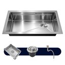 Ver imagem 4 de Cuba Pia Cozinha Gourmet Completa Premium 78x43 Aço Inox 304 Escovado Brinovar