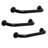 Barra de Apoio Preto Alça Inox 60cm Kit 3 Unidades Idoso Deficiente Segurança Banheiro Parede - 1