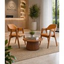 Ver imagem 4 de Sala de Jantar Paris 6 Lugares Tampo em MDF Cadeiras Estofadas Canela 135cm Imperial Móveis