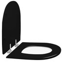 Ver imagem 2 de Assento Sanitário Poliéster para Louça Mondiale (celite) Super Luxo Cromado (reb. Oculto) Preto
